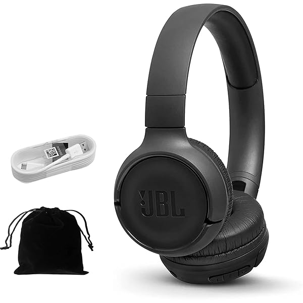 JBL JBL Tune 500BT On-Ear Wireless Headphones - Bonus 5ft Cable & Velvet Pouch - Black - View 2 of 9
