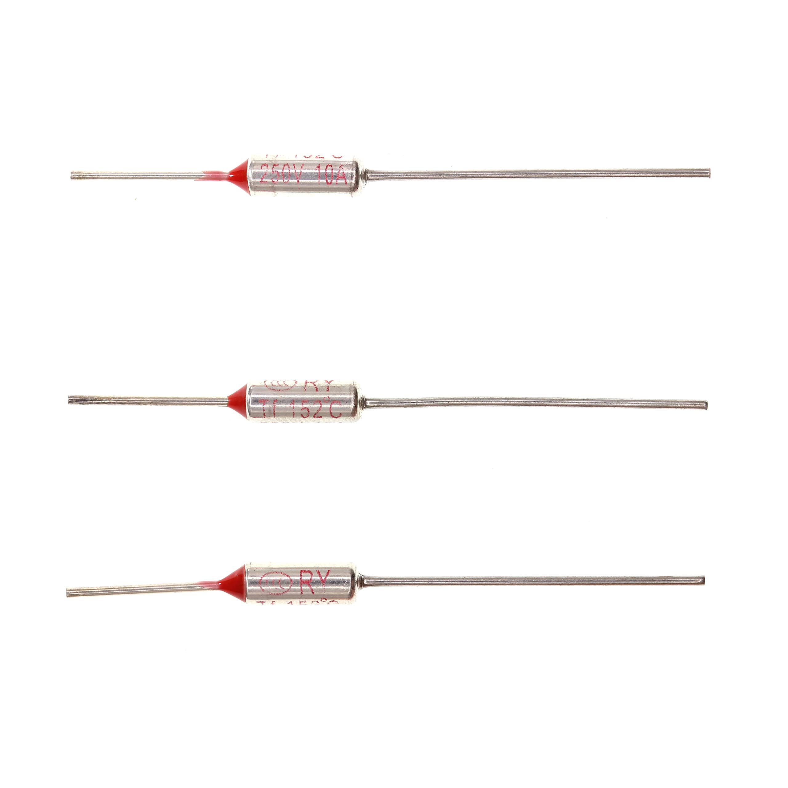 HUABAN HUABAN 10 Pieces Metal Thermal Fuse RY152 152? 10A 250V for Reliable Temperature Control