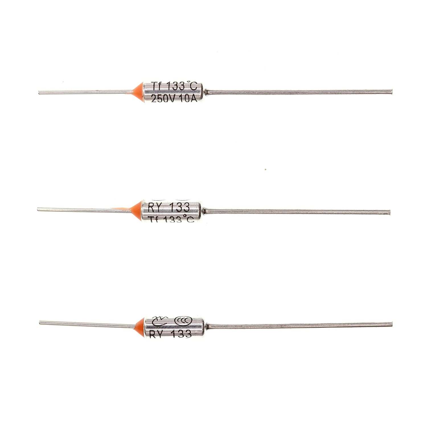 HUABAN 10 Pieces Metal Temperature Thermal Fuse RY133 133 Degrees Celsius 10A 250V High Quality Safety Device