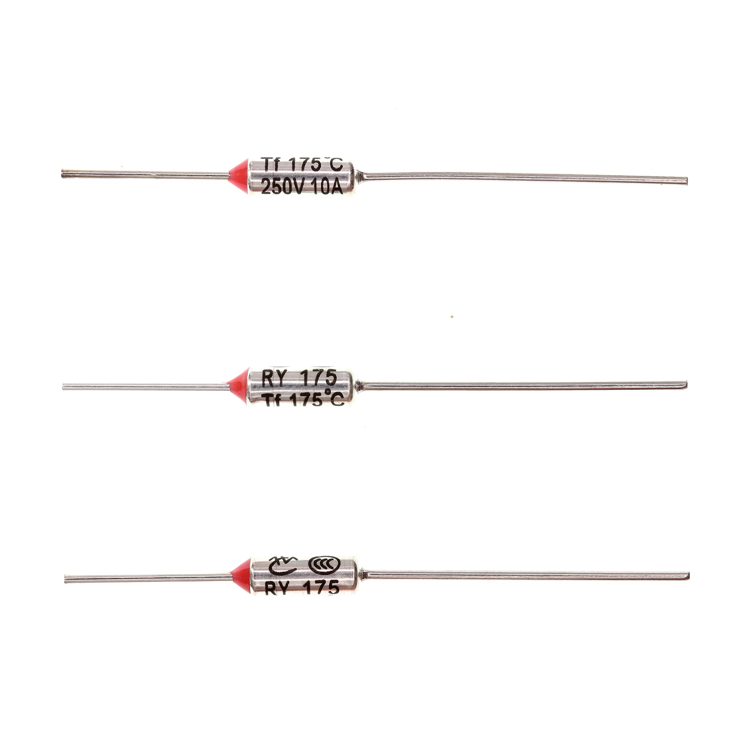 HUABAN 10 Pieces Metal Temperature Thermal Fuse RY175 175 ? 347 ? 10A 250V