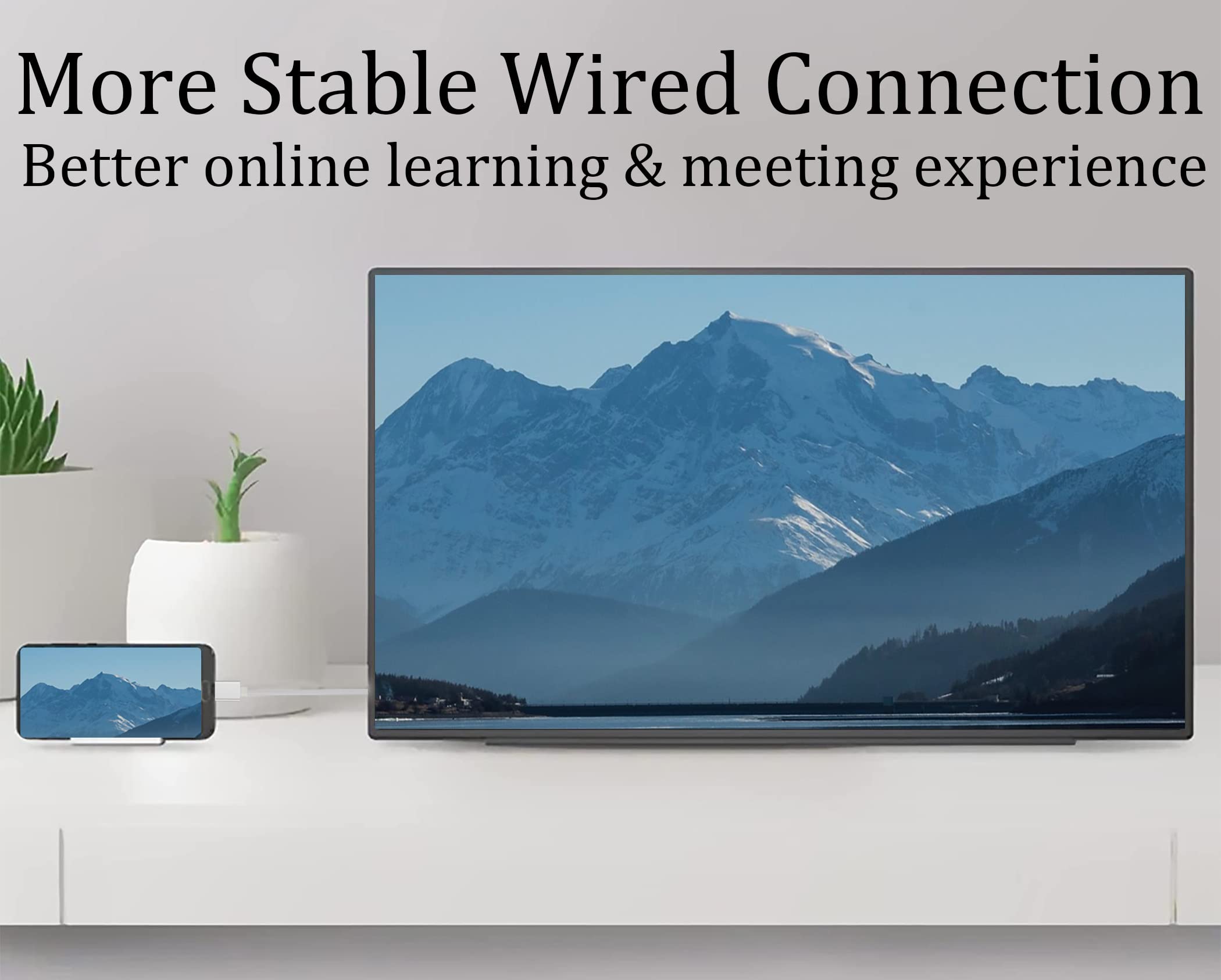 HCFeng USB 3.0 to Gigabit RJ45 Ethernet Adapter with 2m Cat7 Cable Compatible with Windows Mac and More - View 8 of 9