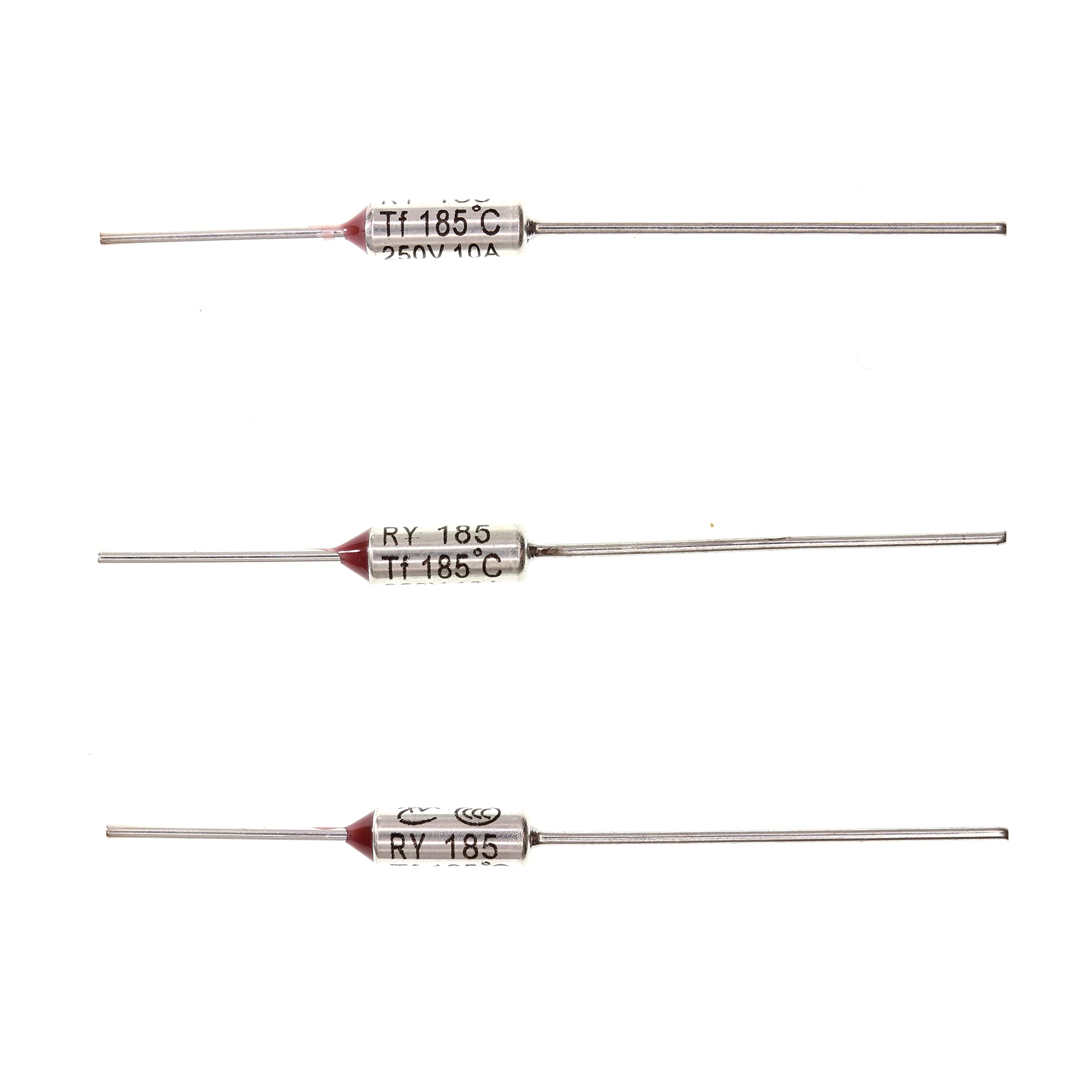 HUABAN 10 Pieces Metal Temperature Thermal Fuse RY185 185 ? 365 ? 10A 250V
