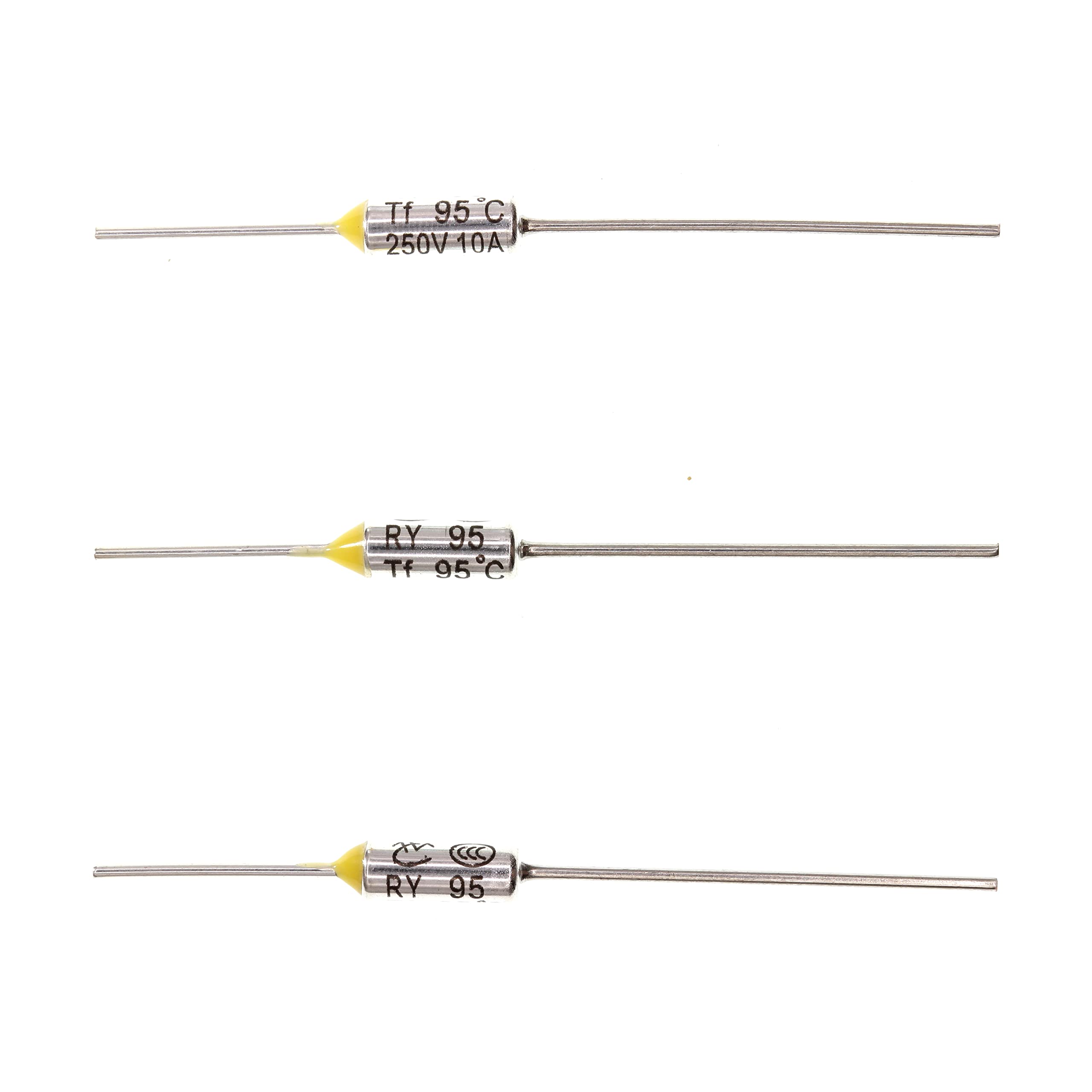 HUABAN 10 Pieces Metal Temperature Thermal Fuse RY95 95 ? 203 ? 10A 250V