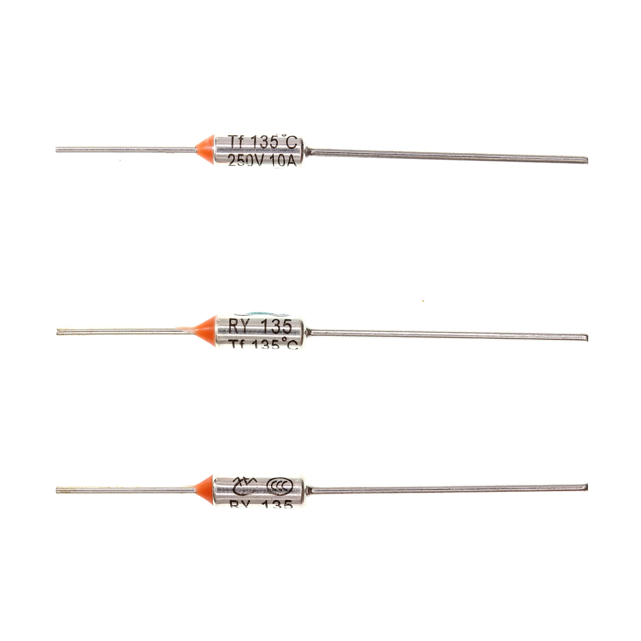 HUABAN 10 Pieces Metal Temperature Thermal Fuse RY135 135 ? 275 ? 10A 250V