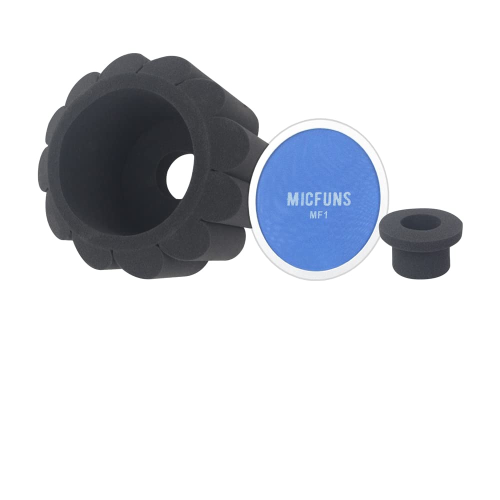 Micfuns MF2 Microphone Windscreen Pop Filter,Side Cutout 45-60-mm Suspended Microphones SM7B, Sound Absorbing Foam Reducing Noise And Reflections - View 6 of 7