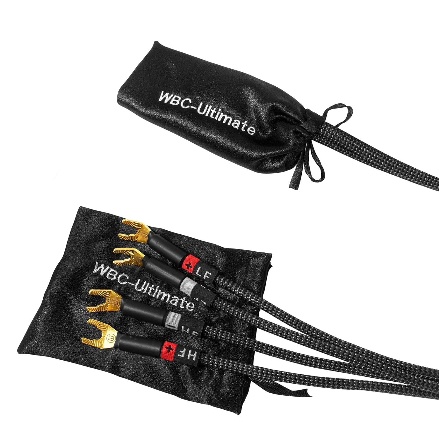 WORLDS BEST CABLES Worlds Best Cables 10 Foot Ultimate 7 AWG Ultra Pure OFC Audiophile Bi Wire Speaker Cable Pair with Eminence Gold Banana and Spade Plugs - View 6 of 9