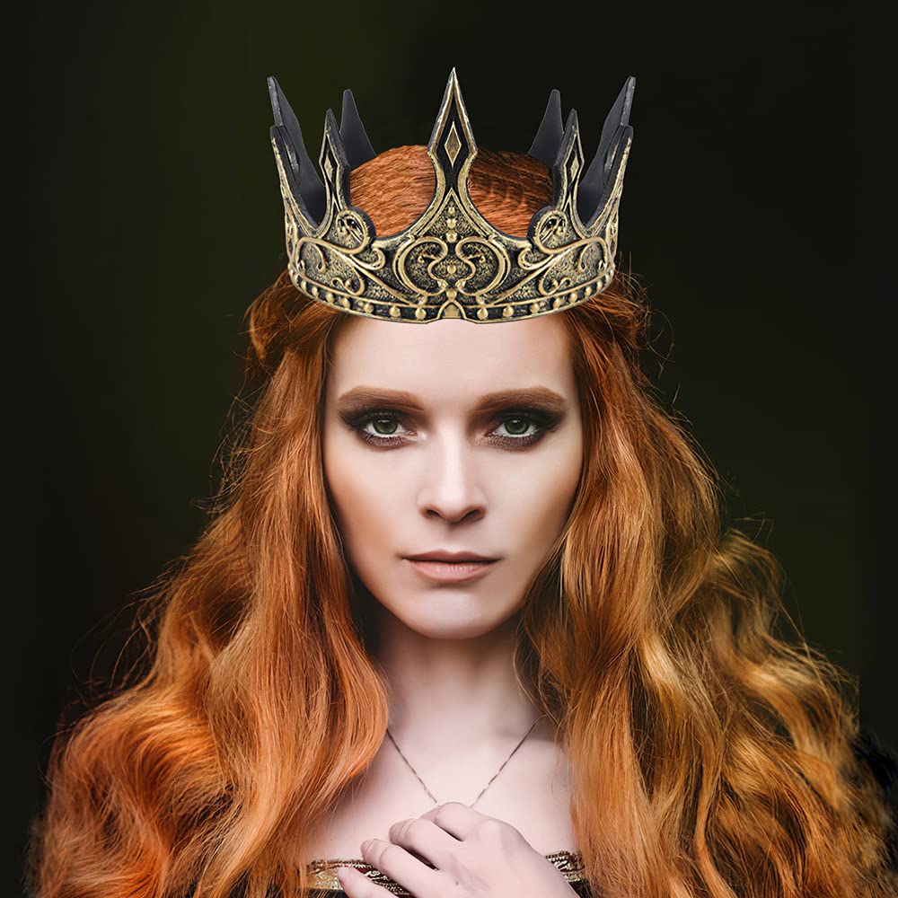 USTOTOP USTOTOP 2pcs Royal Foam King Crown 3D Medieval Headdress Props for Cosplay and Costume Parties - View 4 of 8