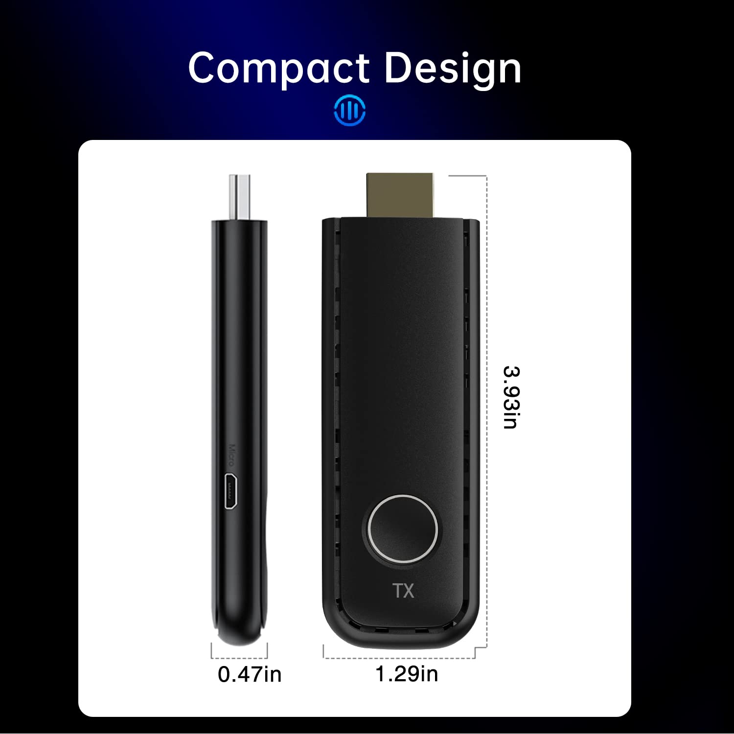 AYNCER AYNCER Wireless HDMI Transmitter and Receiver 1080P WiFi HDMI Extender Adapter for Streaming Video and Audio to TV Projector Monitor - View 8 of 9