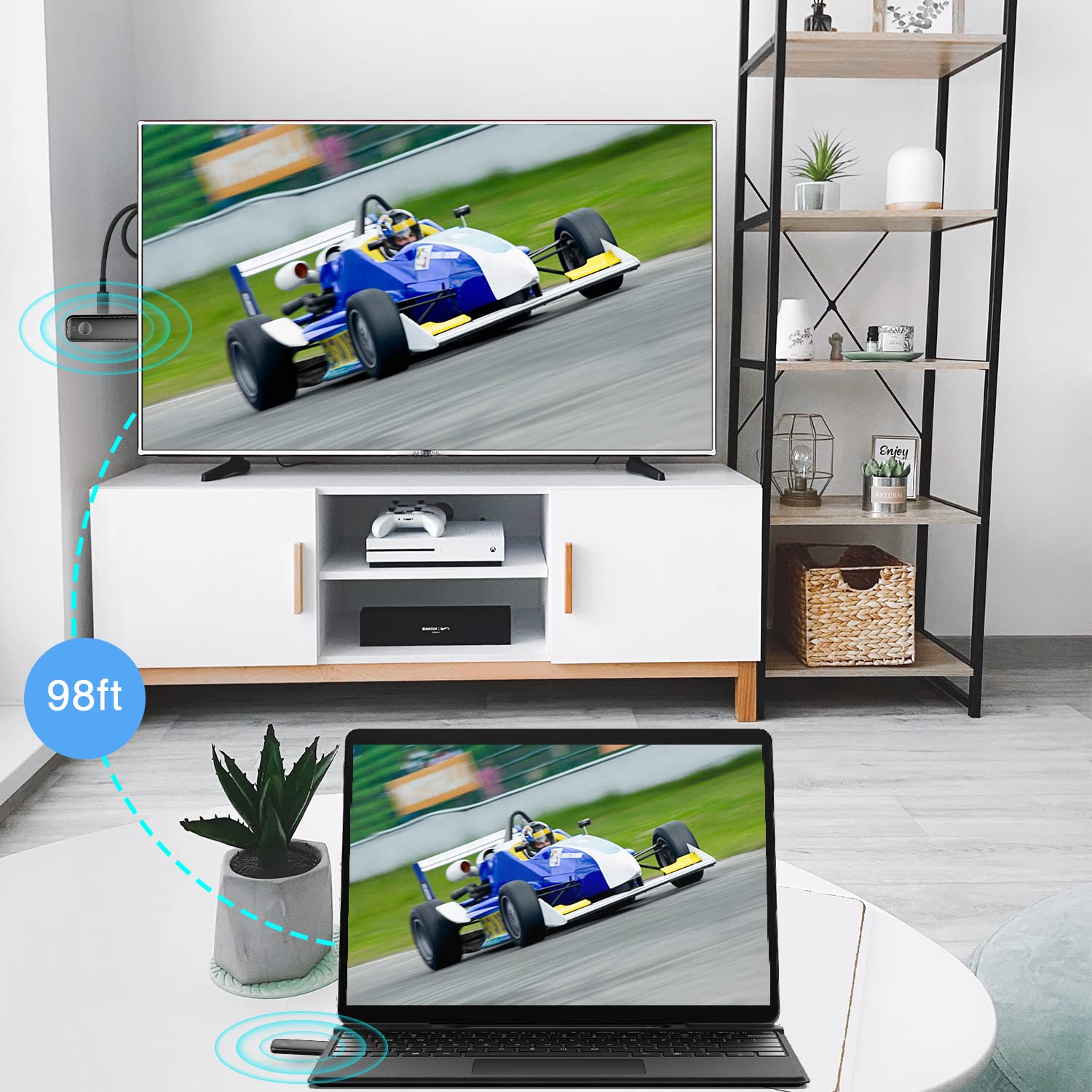 AYNCER AYNCER Wireless HDMI Transmitter and Receiver 1080P WiFi HDMI Extender Adapter for Streaming Video and Audio to TV Projector Monitor - View 9 of 9