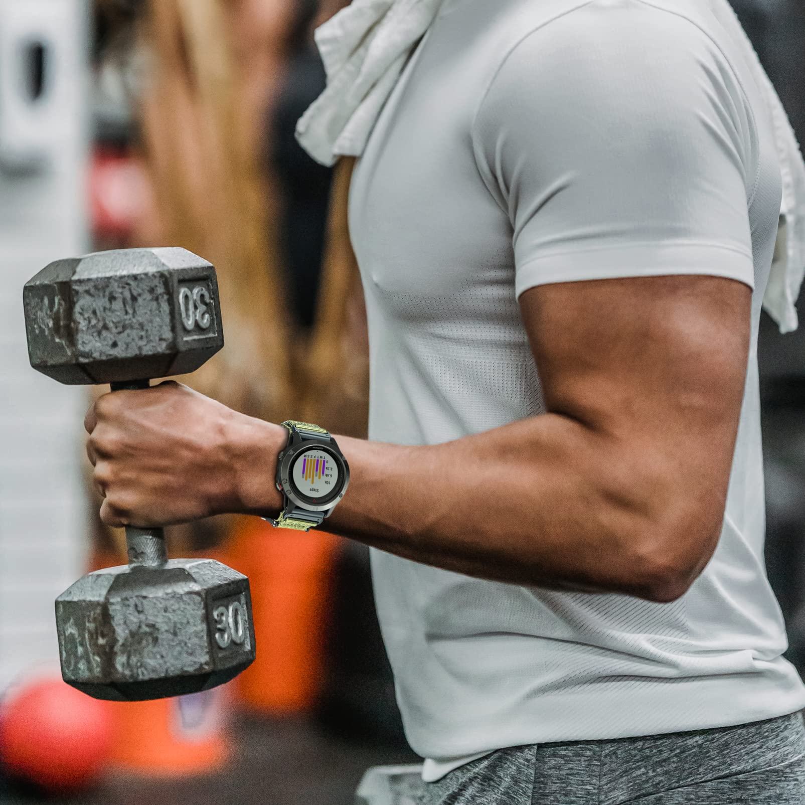 Nylon Sports Watch Band, 26mm Military Strap Compatible with Instinct 3 50mm Fenix 8 51mm Fenix 7X 7X Pro 6X 6X Pro 5X 5X Plus, Tactix 7 Pro Delta, - View 7 of 7