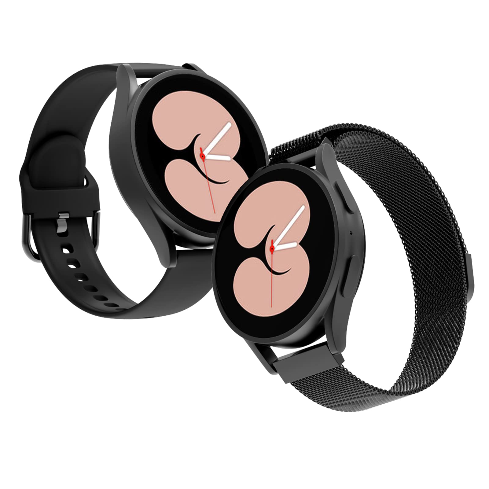 Aladrs 2Pack Sport Watch Straps 20mm Compatible for Samsung Galaxy Watch 5 5 pro 45mm Galaxy Watch 4 4 Classic Galaxy Watch 3 41mm Galaxy Watch