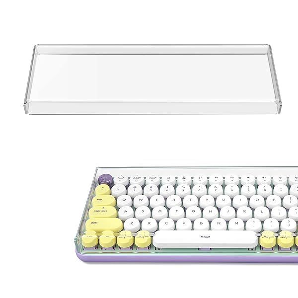 GEEKRIA Geekria Keyboard Dust Cover for 75% Compact 84 Key Keyboards Compatible with Logitech MX Mechanical Mini Keychron K2 Clear Acrylic - View 2 of 8