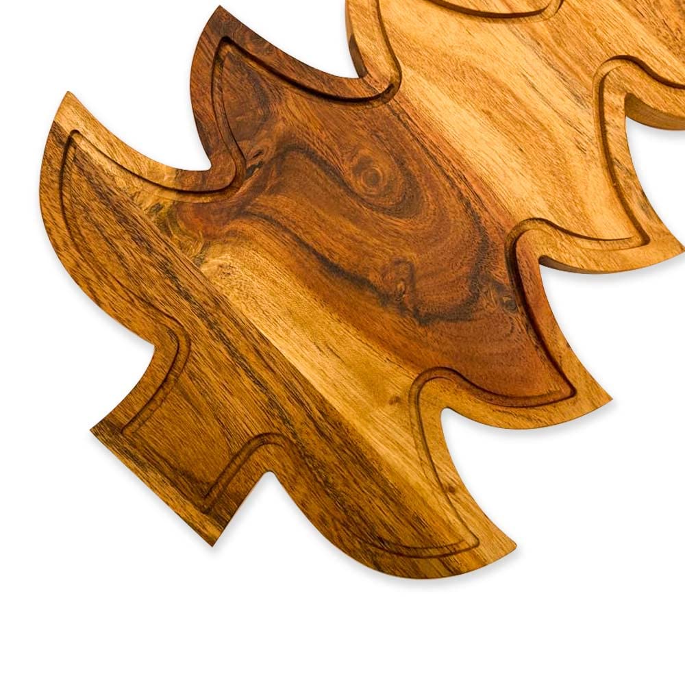 Affinity Decor Affinity Decor Christmas Tree Cutting Board Kitchen Wood Charcuterie Tray 13L x 9W Perfect for Holiday Entertaining and Festive Serving - View 4 of 9