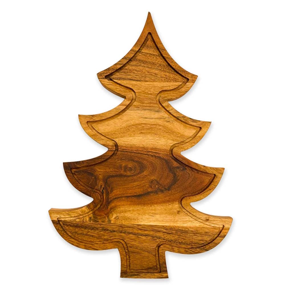 Affinity Decor Affinity Decor Christmas Tree Cutting Board Kitchen Wood Charcuterie Tray 13L x 9W Perfect for Holiday Entertaining and Festive Serving