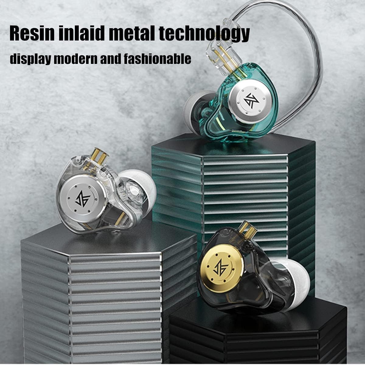 EZ EAR KZ EDX PRO Wired Earbuds HiFi Deep Bass IEM with 10mm Dynamic Driver and Detachable Cable for Superior Sound Quality