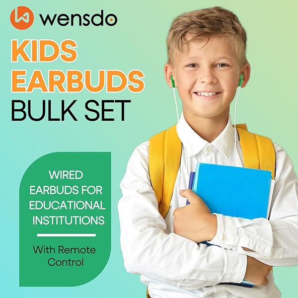 Wensdo 120 Pack Bulk Earbud Headphones - Multi-Color Disposable Earphones for Kids, Students & Adults - Perfect Classroom Gifts! - View 4 of 9