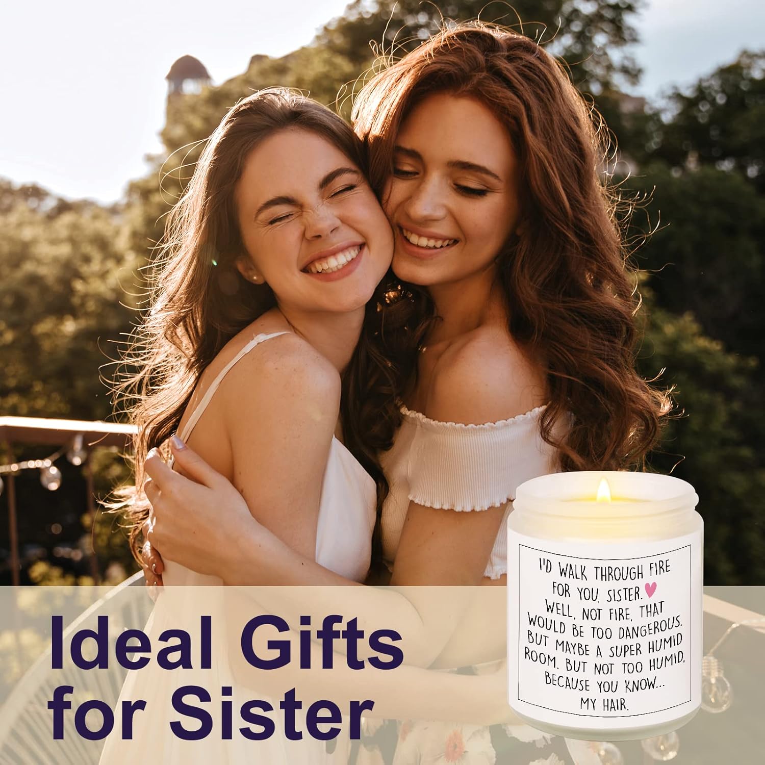 Petalsun Handmade Lavender Soy Wax Candle 7oz Perfect Sister Birthday Gift or Mothers Day Gift for Sister-in-Law - View 2 of 7