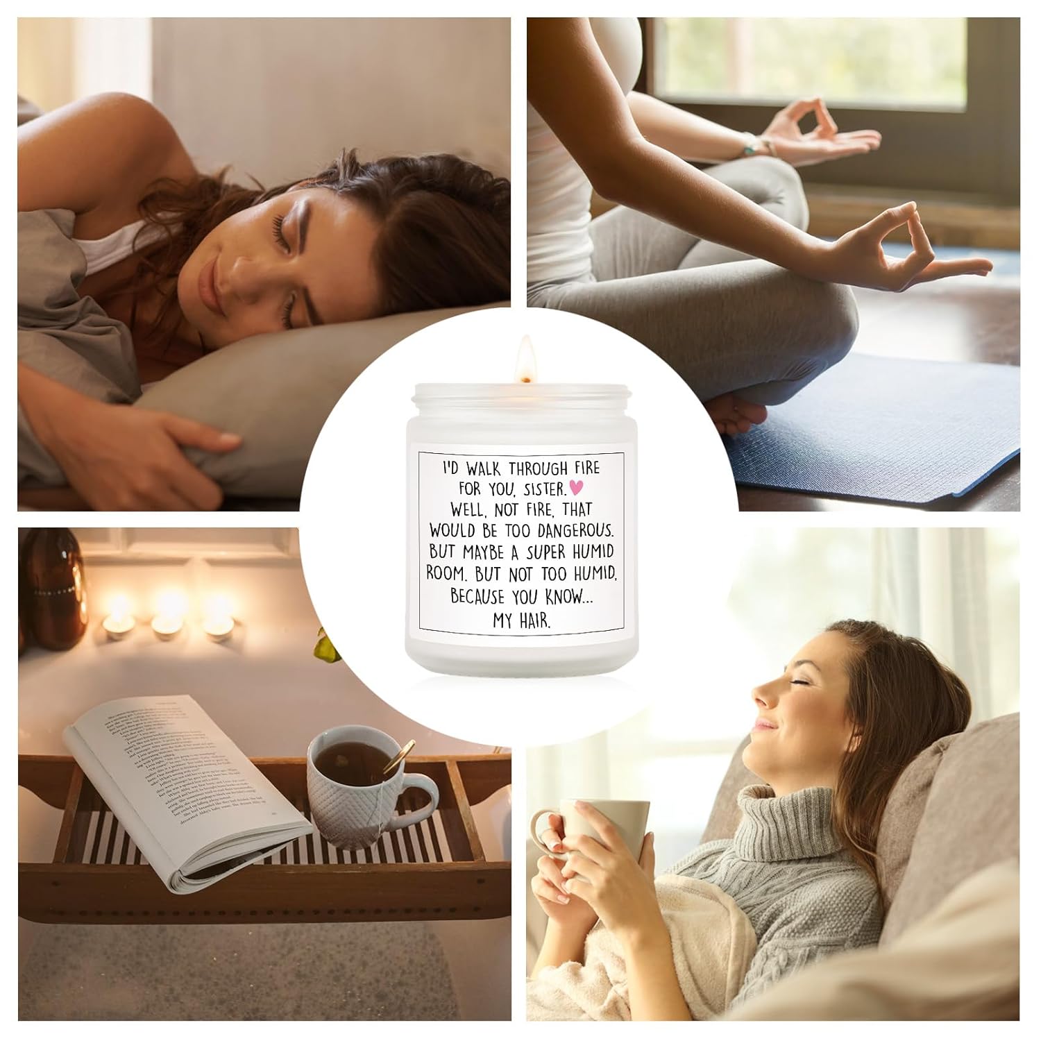 Petalsun Handmade Lavender Soy Wax Candle 7oz Perfect Sister Birthday Gift or Mothers Day Gift for Sister-in-Law - View 7 of 7