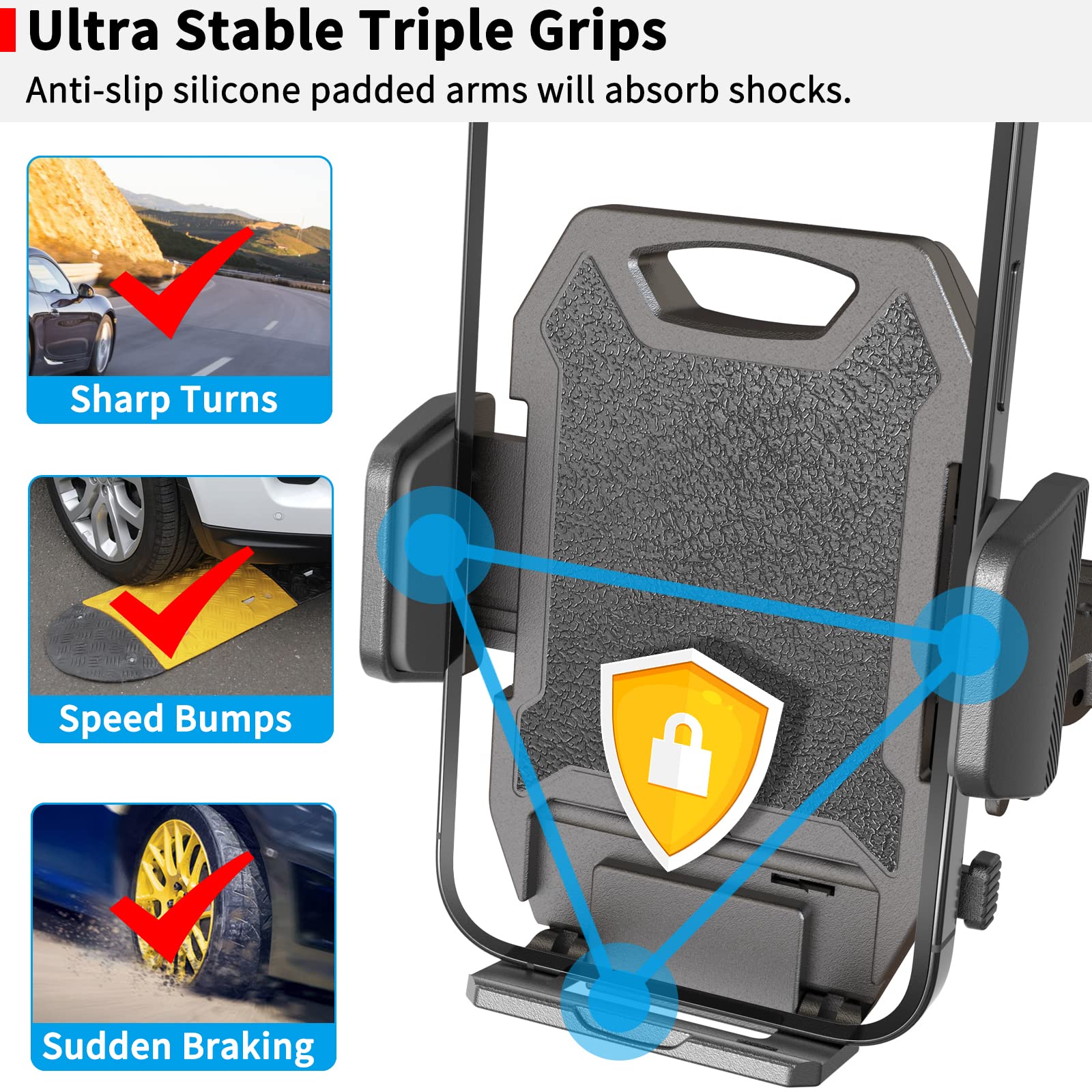 APPS2Car Sturdy CD Slot Phone Mount with One Hand Operation Design, Hands-Free Car Phone Holder Universally Compatible with All iPhone and Android - View 7 of 9