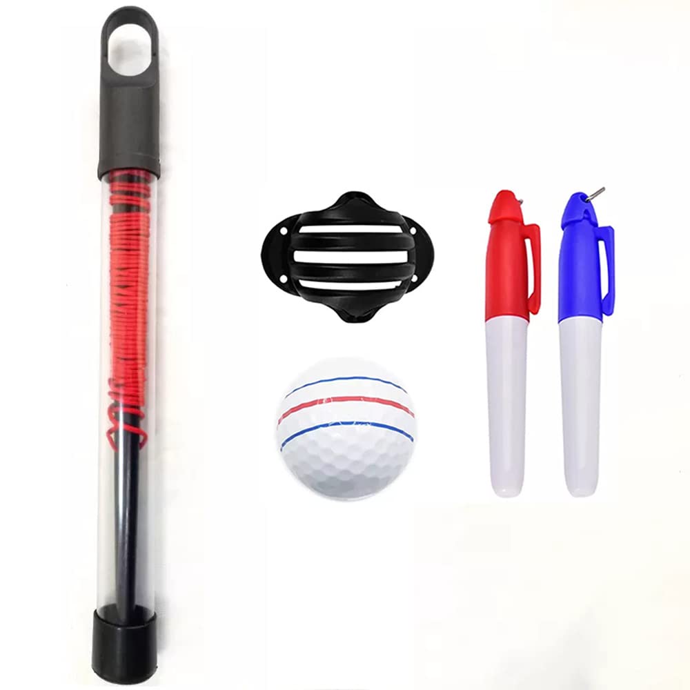 Golf Putting Alignment Tool Putting String Line and Ball Alignment Aid Golf Putting Training Aid for Accurate Putts and Drills