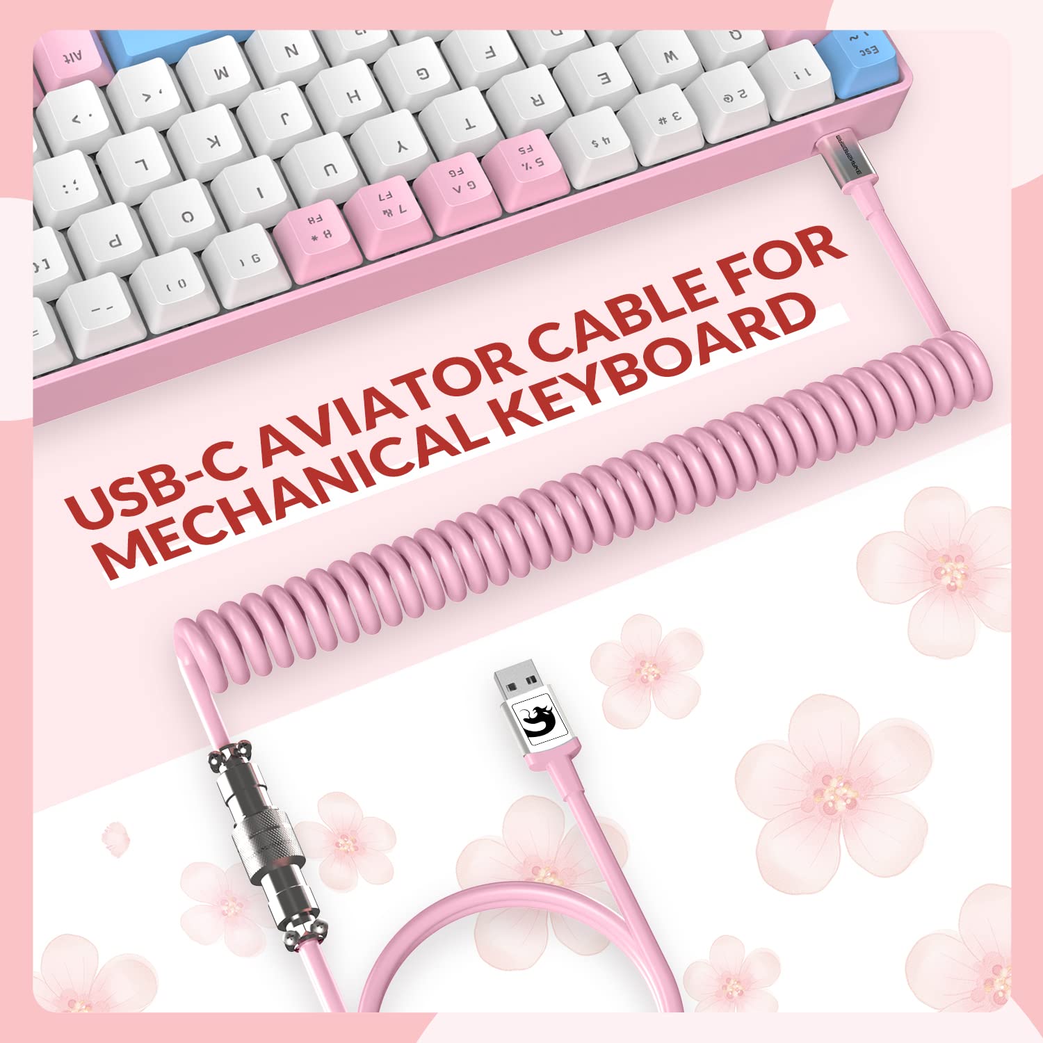 ZIYOU LANG RK-T8PR0 Wired 65% Mechanical Gaming Keyboard and Mouse Combo with RGB LED Backlit Anti-ghosting TKL Mini 68 Key Coiled C to A Cable - View 7 of 9