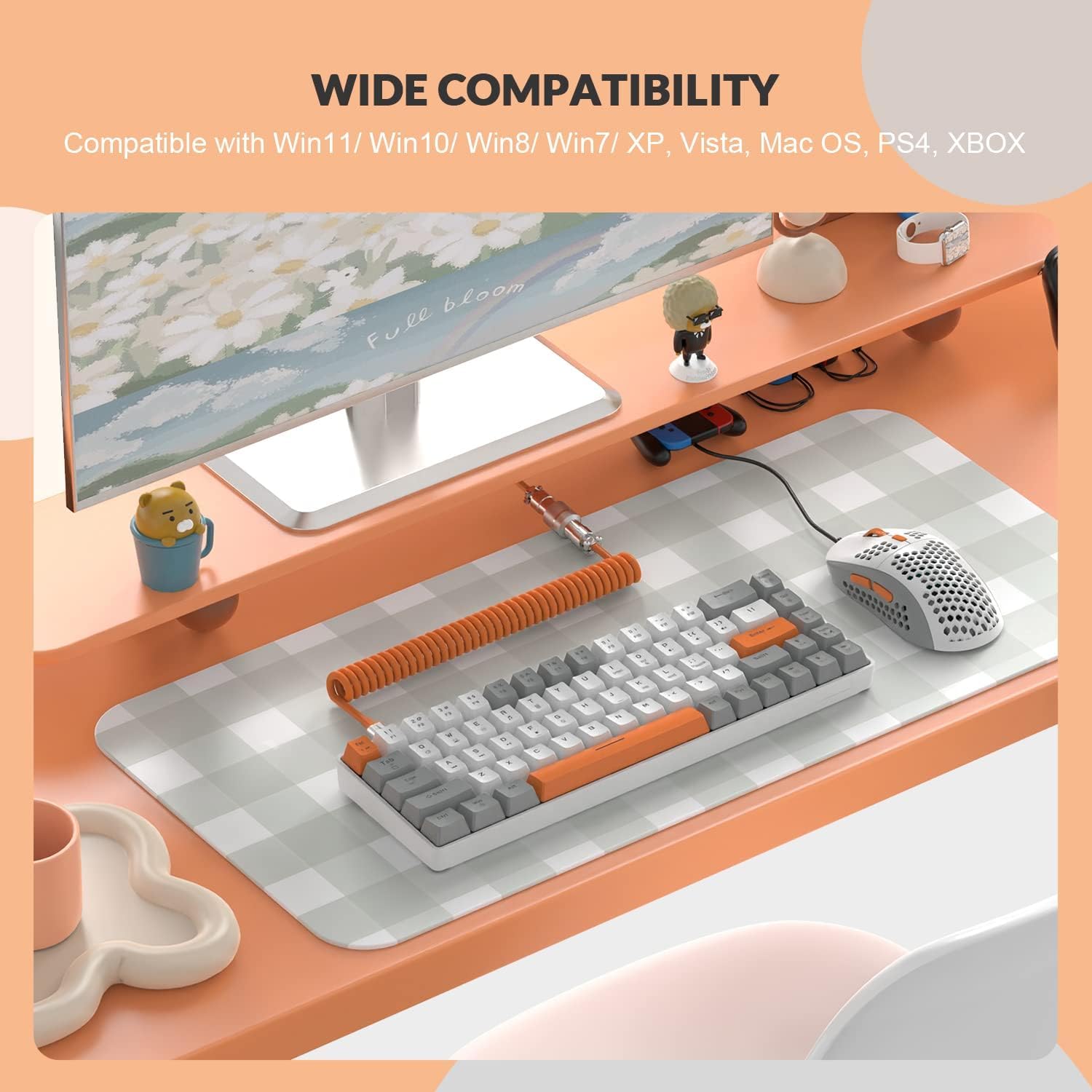 ZIYOU LANG RK-T8PR0 Wired 65% Mechanical Gaming Keyboard and Mouse Combo with RGB Backlit Anti-ghosting TKL Mini 68 Key Coiled C to A Cable Tactile - View 5 of 8