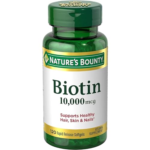 Nature's Bounty Nature's Bounty Biotin 10000 mcg Ultra Strength - 4 Pack of 120 Softgels for Healthy Hair, Skin & Nails