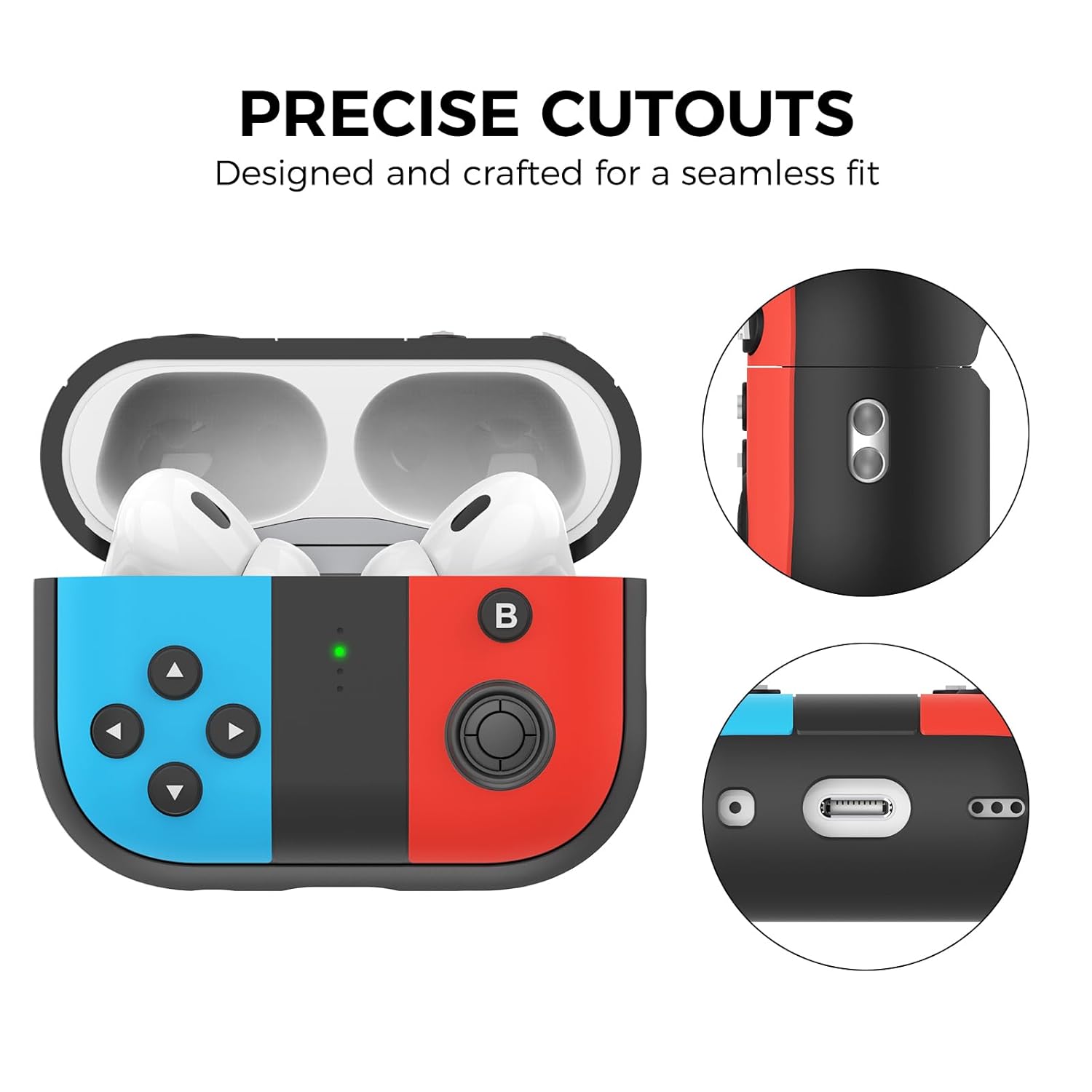 TRONWIN TRONWIN Silicone Airpods Pro 2 Case Protective Cover Gamepad Design for 2022 Airpods Pro - View 4 of 7