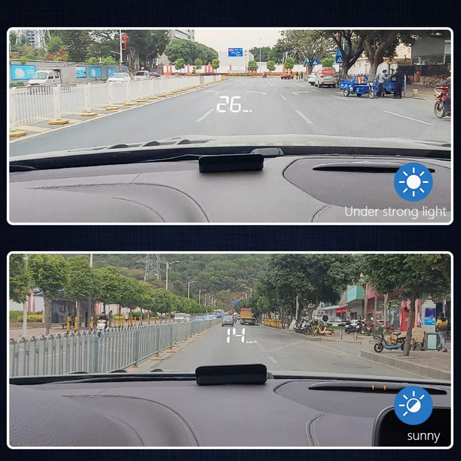 Obdii Hud, Car Speedometer, Obd2 Hud Windshield Projector Multifunction Gauge Alarm Fatigue Driving Reminder - View 5 of 9