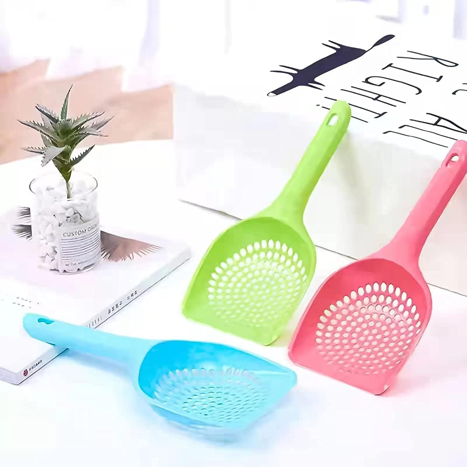 Eruinfang Eruinfang Cat Litter Scoop Set 3Pcs Long Handle Deep Shovel for Easy Cat Sand Toilet Cleaning - View 3 of 6