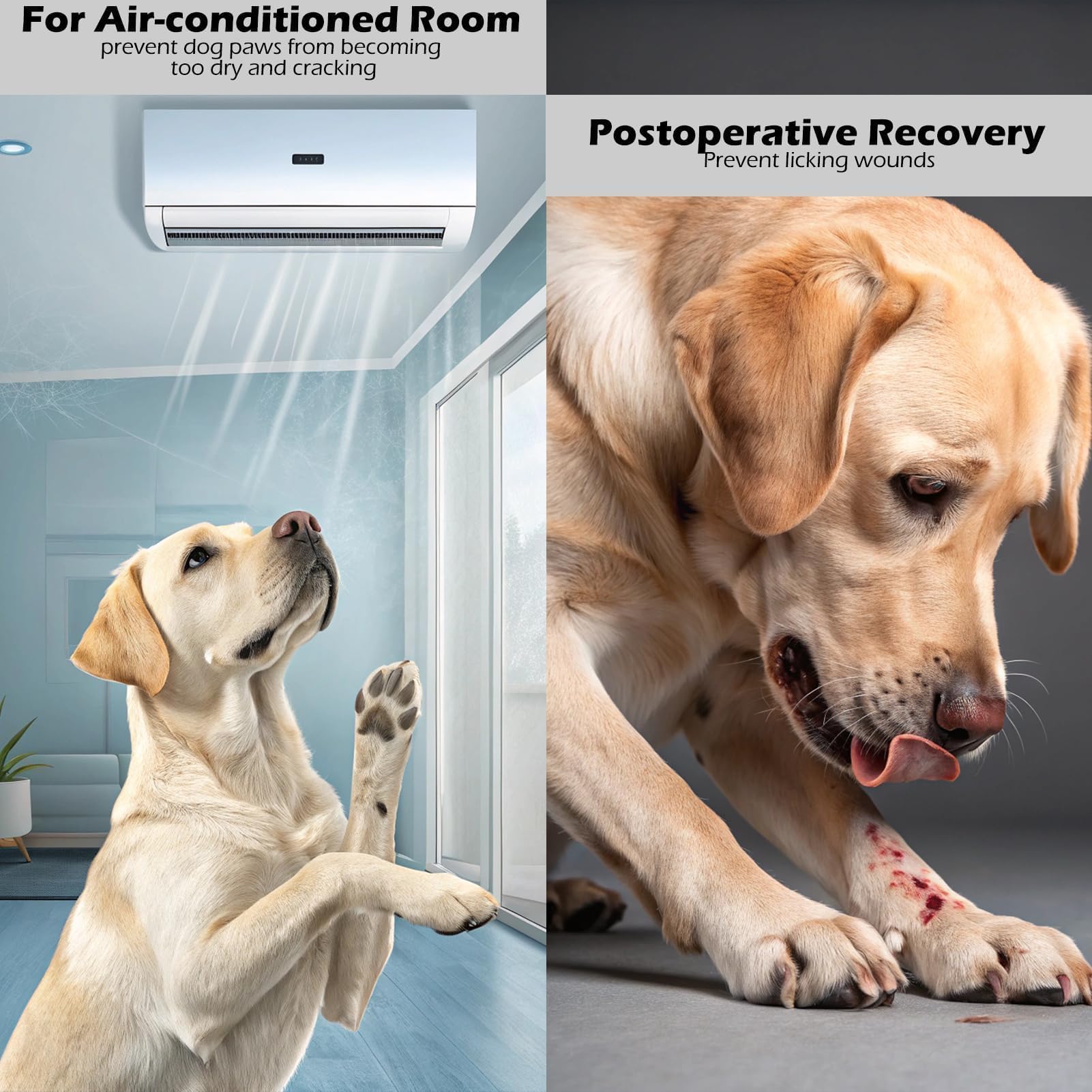 EXPAWLORER EXPAWLORER Anti Slip Dog Socks Winter Dog Boots Paw Protectors for Hardwood Floors Dog Booties for All Weather Small Medium Large Senior Dogs - View 8 of 9