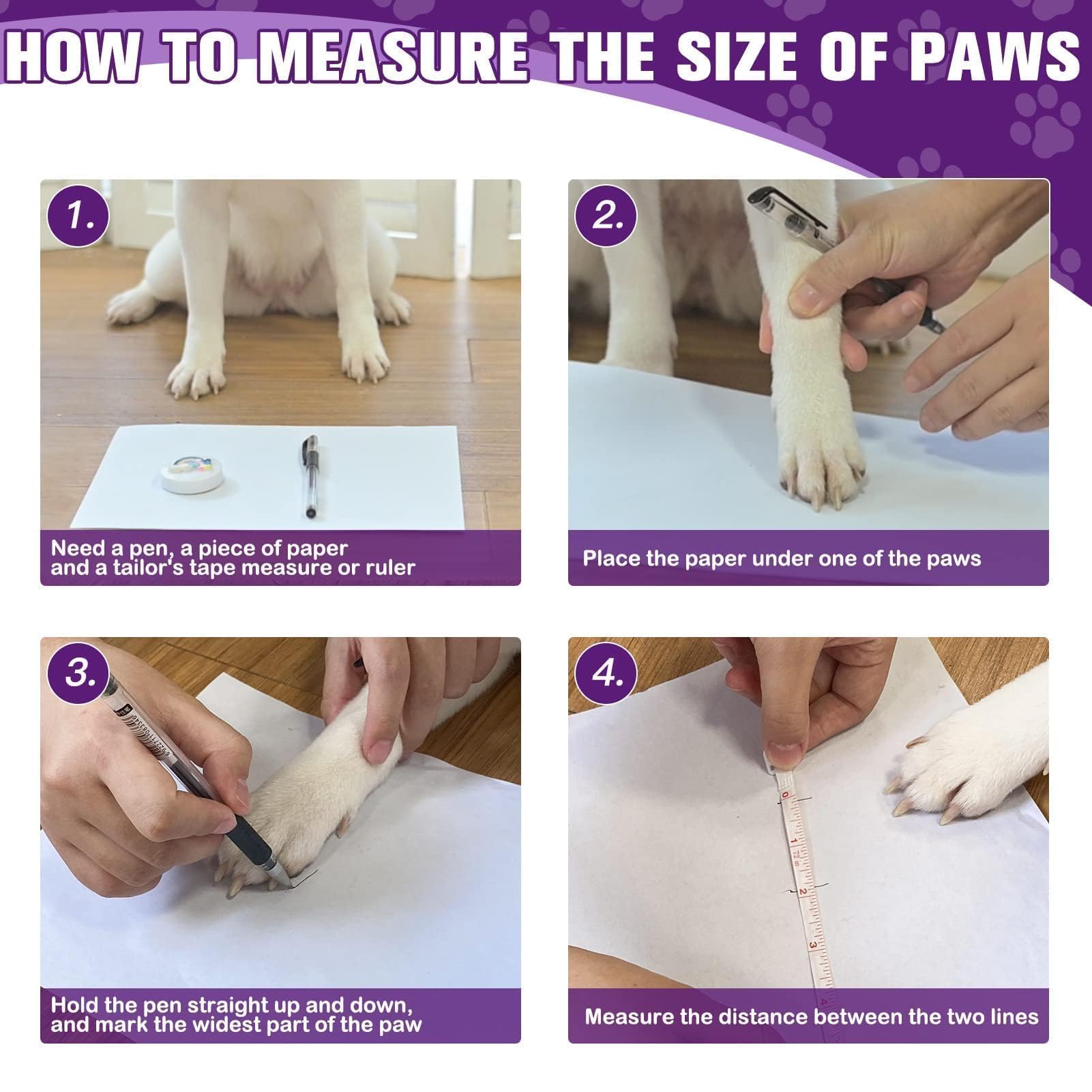 EXPAWLORER EXPAWLORER Anti Slip Dog Socks Winter Dog Boots Paw Protectors for Hardwood Floors Dog Booties for All Weather Small Medium Large Senior Dogs - View 9 of 9