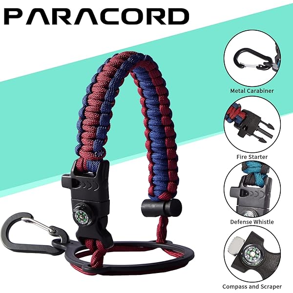 DIGJUPER 32OZ Insulated Water Bottle with Straw and Spout Lid Sweat-Proof BPA-Free Metal Reusable Wide-Mouth Vacuum Insulated with Paracord Handle - View 8 of 10