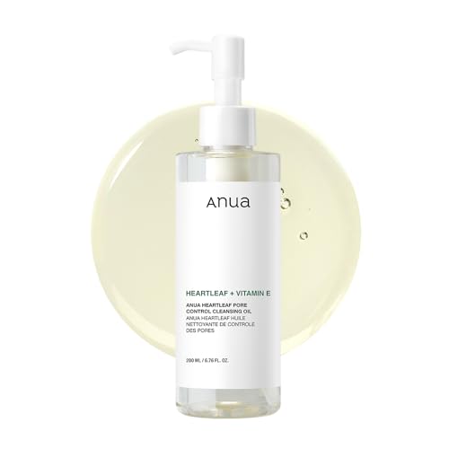 ANUA Anua Heartleaf Pore Control Cleansing Oil: Best Korean Makeup Remover & Blackhead Solution (200ml)