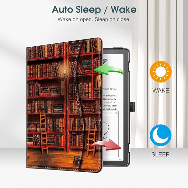 FINTIE Fintie Stand Case for Kindle Scribe Premium PU Leather Foldable Cover with Auto Sleep Wake Card Slot and Pen Holder for 10.2 Inch Kindle Scribe - View 5 of 11