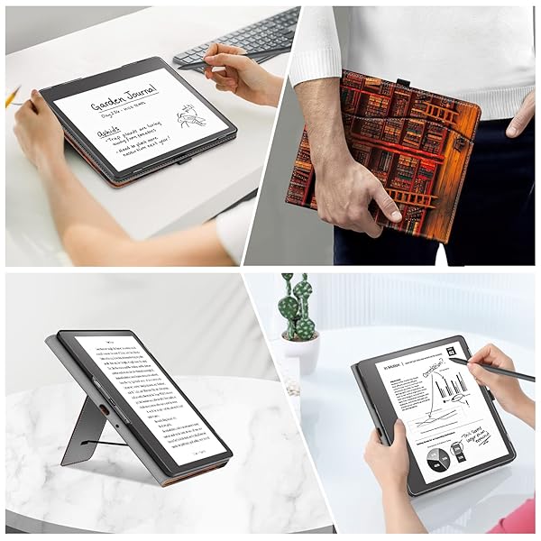FINTIE Fintie Stand Case for Kindle Scribe Premium PU Leather Foldable Cover with Auto Sleep Wake Card Slot and Pen Holder for 10.2 Inch Kindle Scribe - View 7 of 11