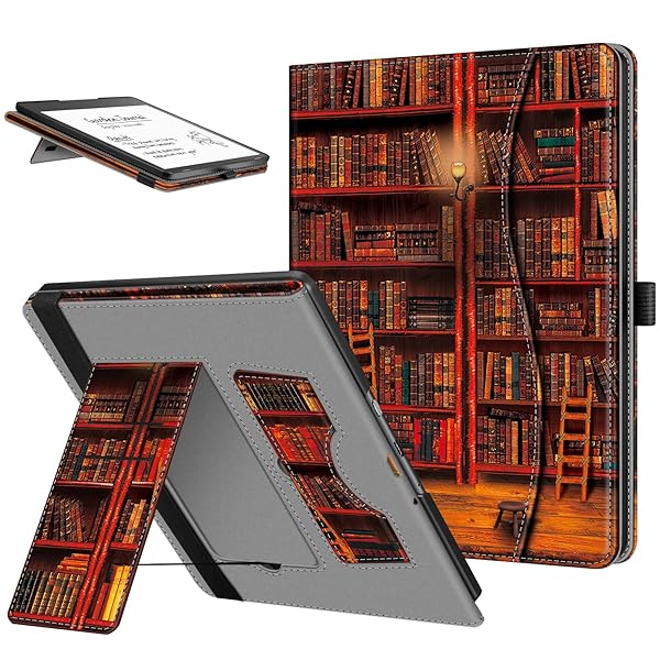 FINTIE Fintie Stand Case for Kindle Scribe Premium PU Leather Foldable Cover with Auto Sleep Wake Card Slot and Pen Holder for 10.2 Inch Kindle Scribe - View 2 of 11