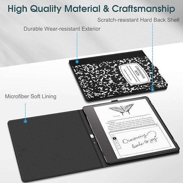 FINTIE "Fintie Slimshell Case for Kindle Scribe 10.2" (2022) - Lightweight PU Leather Folio with Auto Sleep/Wake & Pen Holder" - View 4 of 9