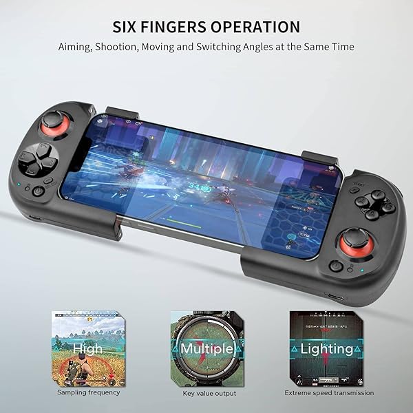 arVin arVin Wireless Gaming Controller: Portable Bluetooth Gamepad for iPhone 15/14/13 & Samsung Galaxy - Perfect for Call of Duty & Genshin - View 7 of 9