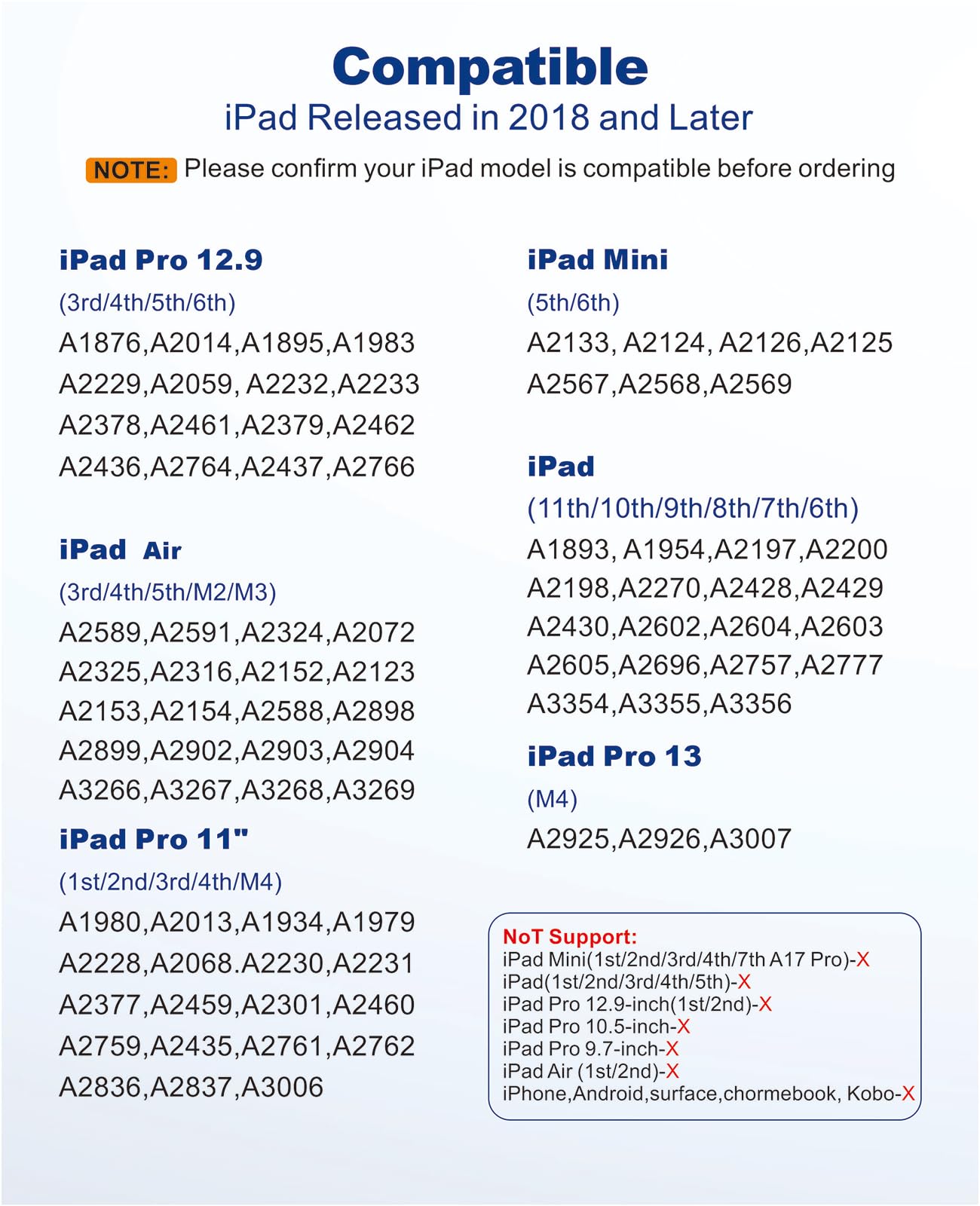 Stylus Pen for iPad 2018-2025 with Palm Rejection, Apple Pencil for Pad11th 10th 9th 8th 7th 6th Gen, iPad Pro 11 12.9 inch, New iPad Air 2025 - View 2 of 8