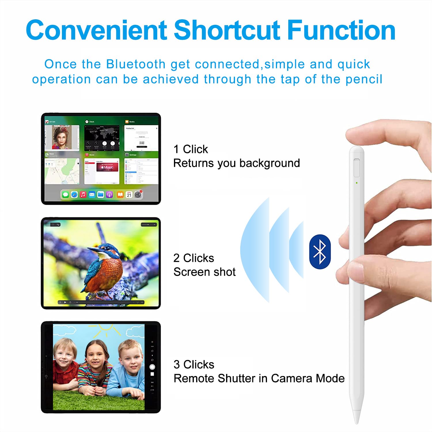 Stylus Pen for iPad 2018-2025 with Palm Rejection, Apple Pencil for Pad11th 10th 9th 8th 7th 6th Gen, iPad Pro 11 12.9 inch, New iPad Air 2025 - View 5 of 8