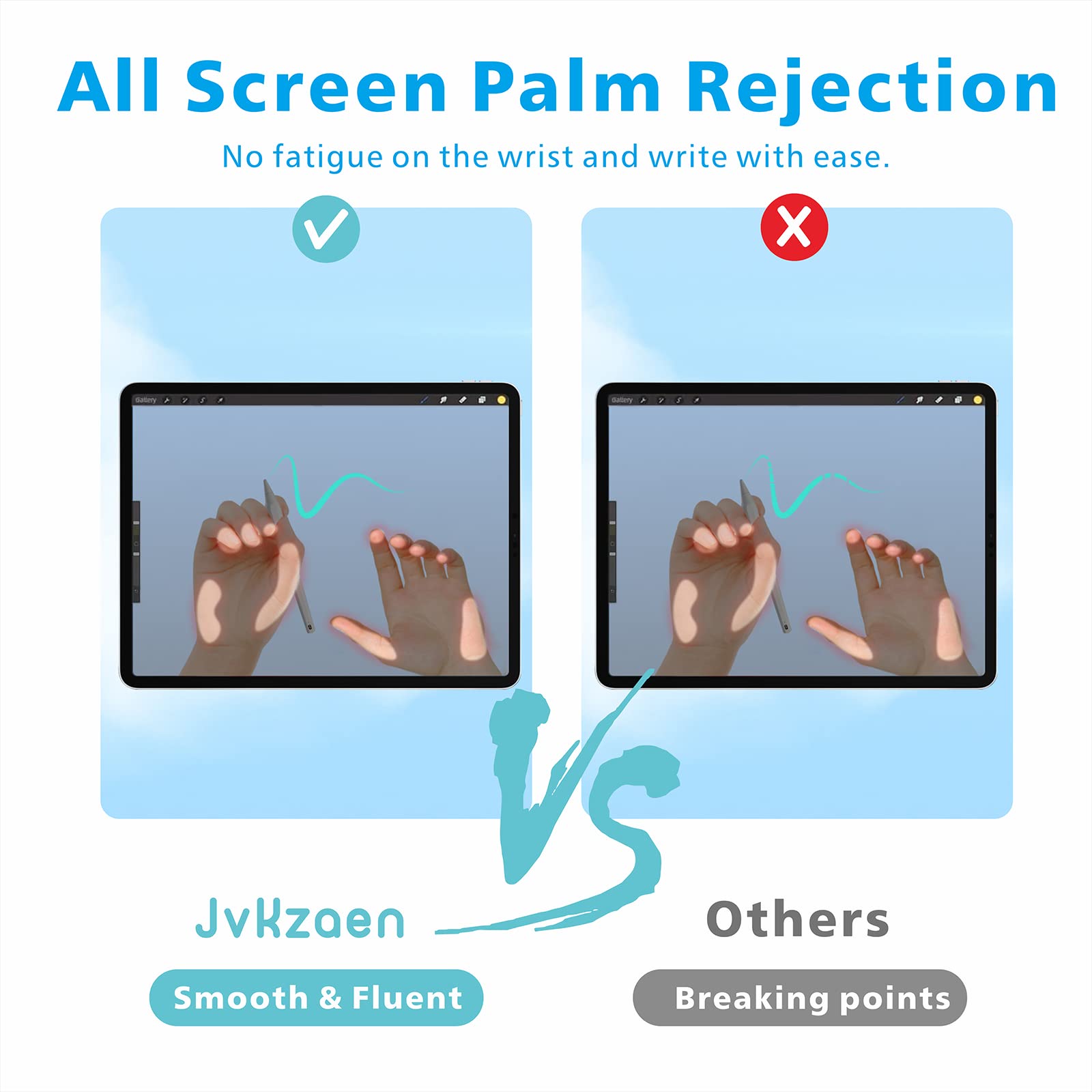 Stylus Pen for iPad 2018-2025 with Palm Rejection, Apple Pencil for Pad11th 10th 9th 8th 7th 6th Gen, iPad Pro 11 12.9 inch, New iPad Air 2025 - View 7 of 8