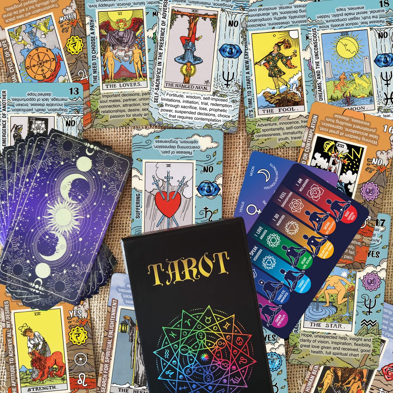 TAROTIKA Tarot Cards for Beginners Learning Deck with Meanings No Guide Book Needed - View 4 of 6