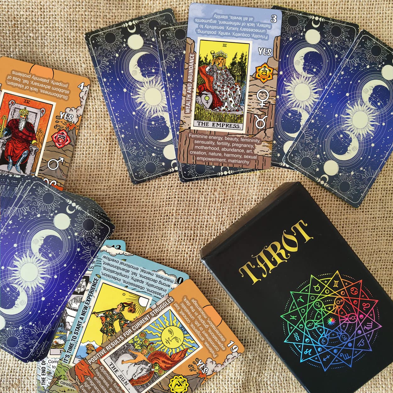 TAROTIKA Tarot Cards for Beginners Learning Deck with Meanings No Guide Book Needed - View 5 of 6