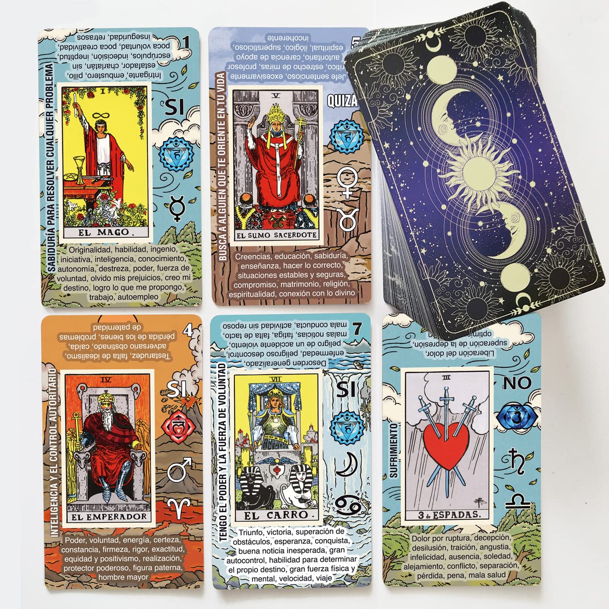 TAROTIKA Tarot Cards for Beginners Learning Deck with Meanings No Guide Book Needed - View 6 of 6