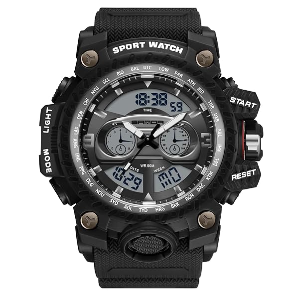 RORIOS RORIOS Mens Sports Watch Multifunction Digital Alarm Luminous Wristwatch Military Style for Men