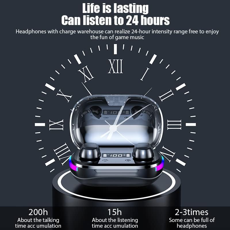 BDandM Wireless Earbuds, HiFi Digital LED Display Stereo Gaming Earbuds Bluetooth Headphones, TWS Wireless Earphones in-Ear Ear Buds, for Gaming, - View 5 of 8