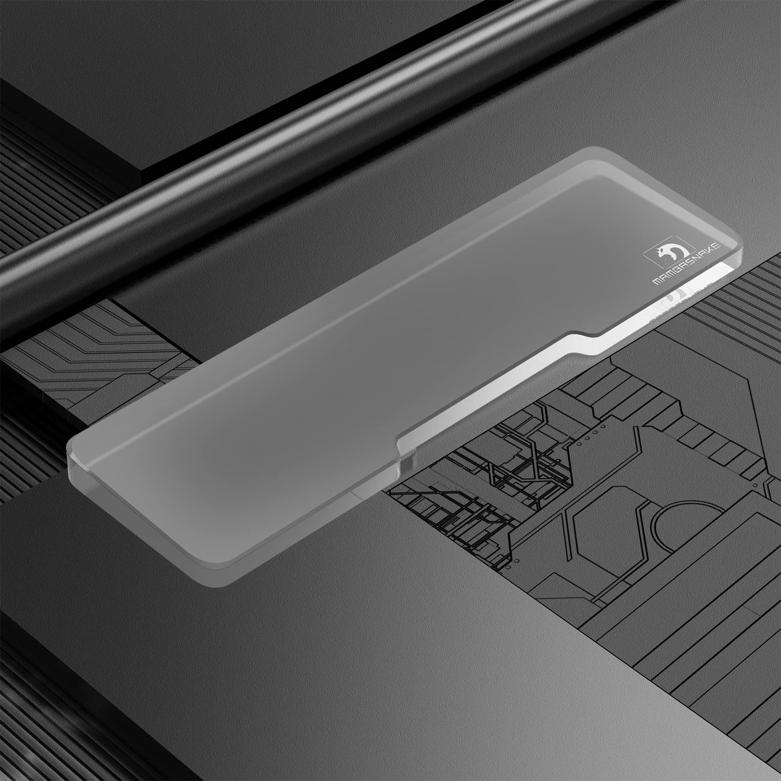 SELORSS Acrylic Keyboard Wrist Rest - Compact 60% Keyboard- Mechanical Keyboards Ergonomic Palm Rest for Computer Keyboard,Anti-Slip Base,Wrist Pad - View 6 of 8