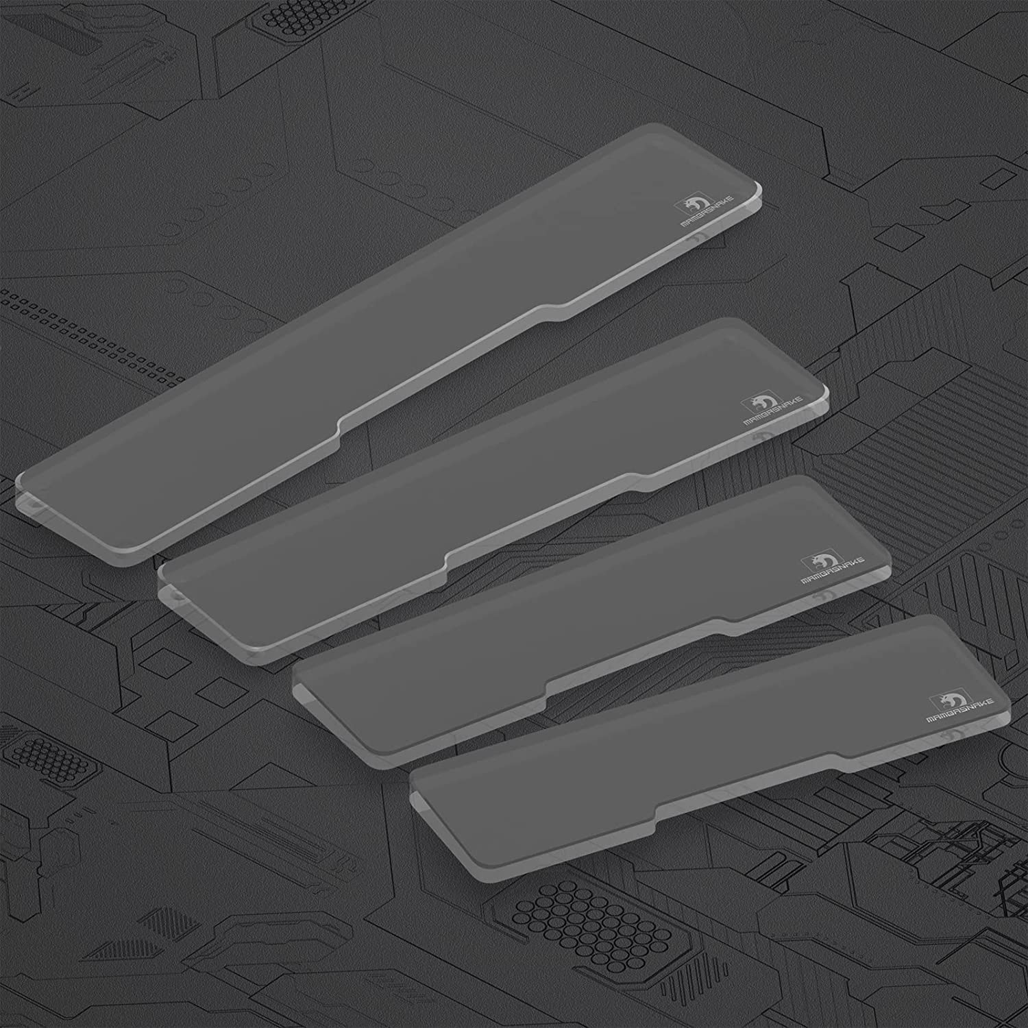 SELORSS Acrylic Keyboard Wrist Rest - Compact 60% Keyboard- Mechanical Keyboards Ergonomic Palm Rest for Computer Keyboard,Anti-Slip Base,Wrist Pad - View 7 of 8