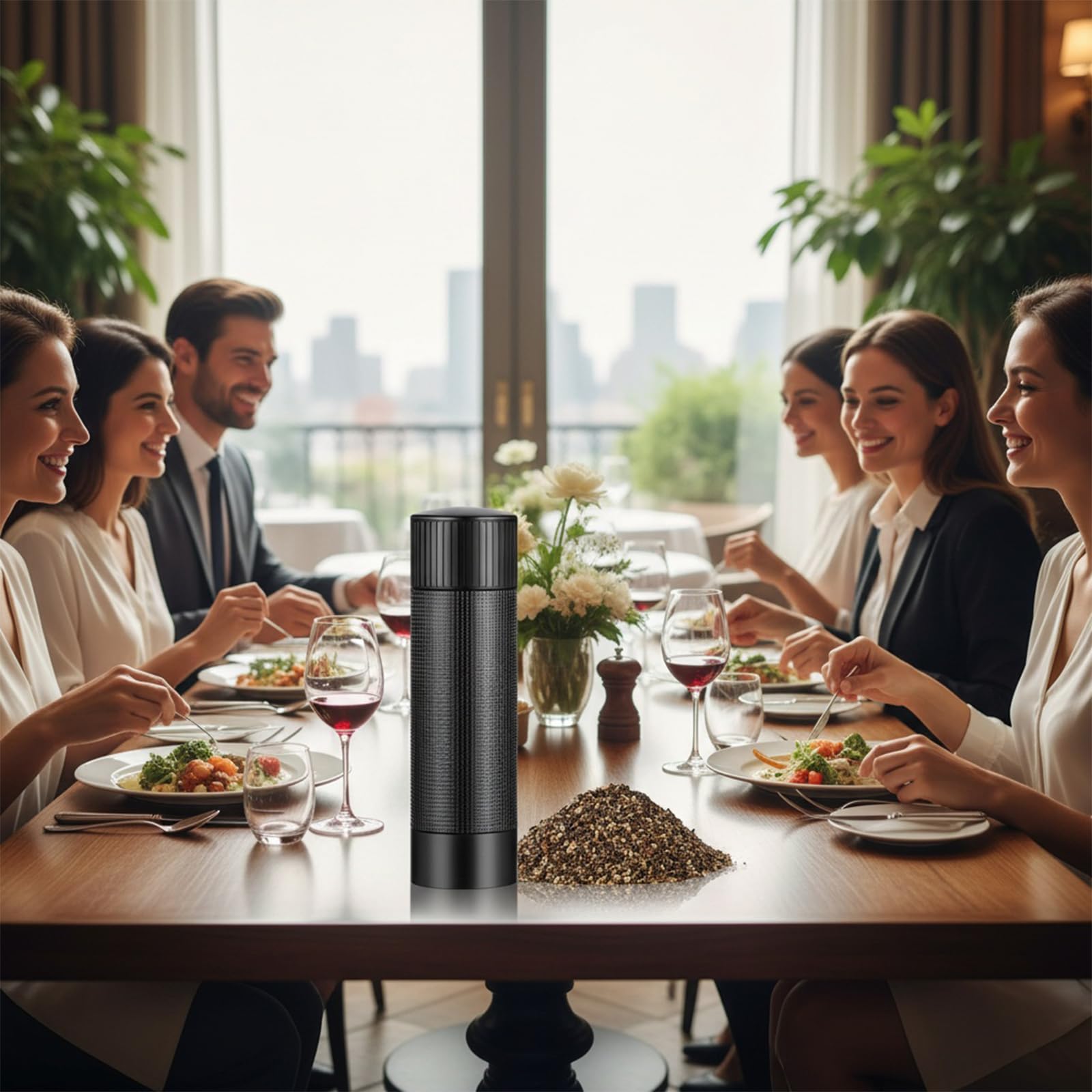 ARKNOAH Premium Pepper Grinder Heavy Duty Aluminum Manual Mill for High Output Less Cranking Perfect for Home and Kitchen Use - View 7 of 9